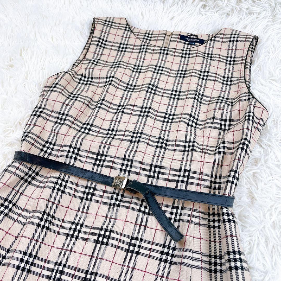 BURBERRY ノースリーブ　ワンピース ノバチェック 160A ベルト