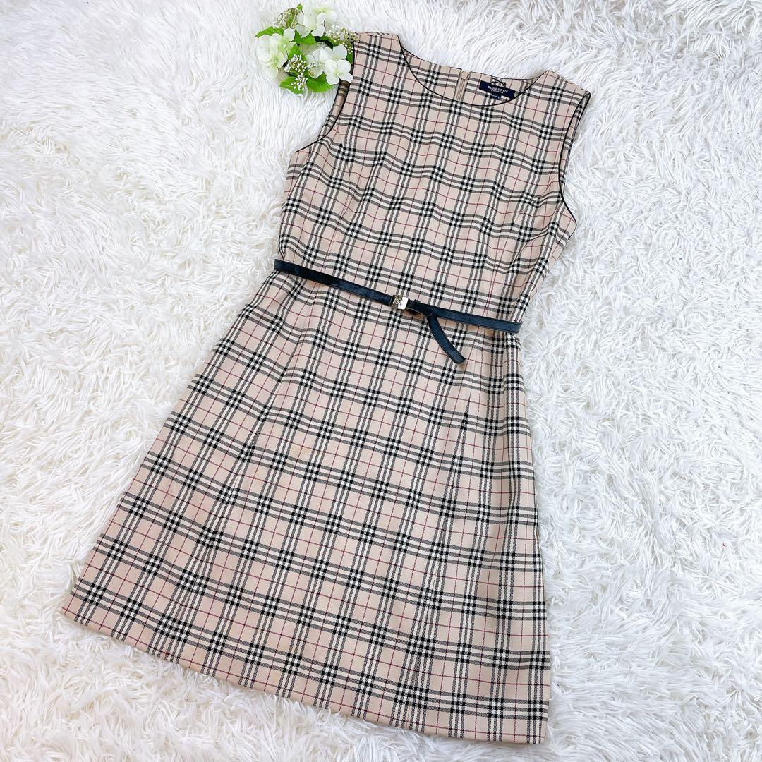BURBERRY ノースリーブ　ワンピース ノバチェック 160A ベルト