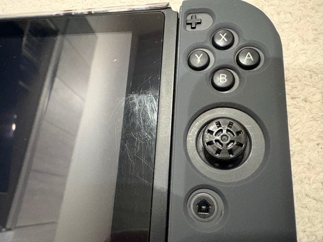 Switch本体グレー JoyConハンドル&コントローラー2つ&スタンド等付属