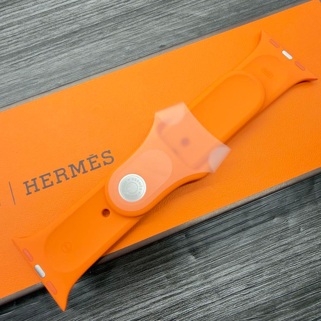 2941 未使用　Apple Watch エルメス　オレンラバー　スポーツ