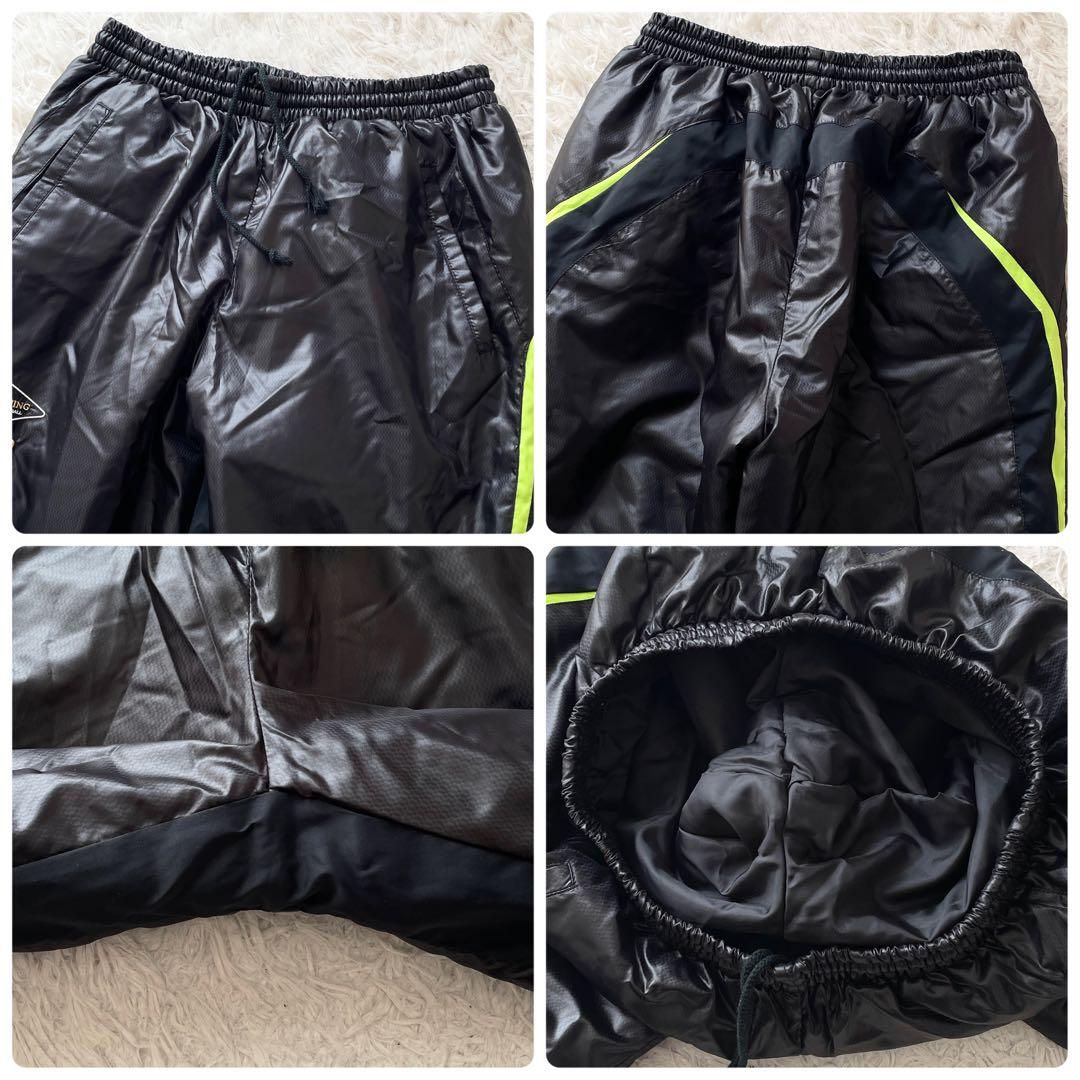 美品 UMBRO 中綿 ナイロン セットアップ ゴールド ロゴ刺繍 ドローコード