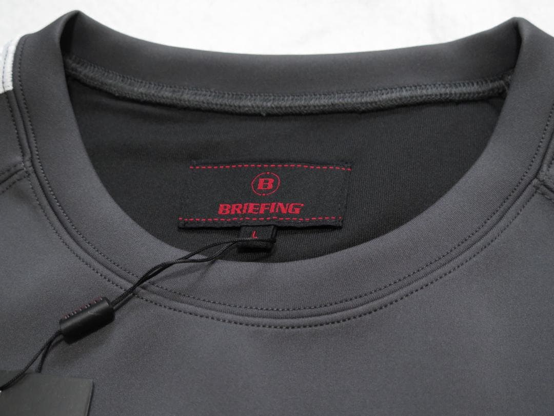 ⓁBRIEFING GOLF ブリーフィングゴルフサイドロゴラインクルーネック