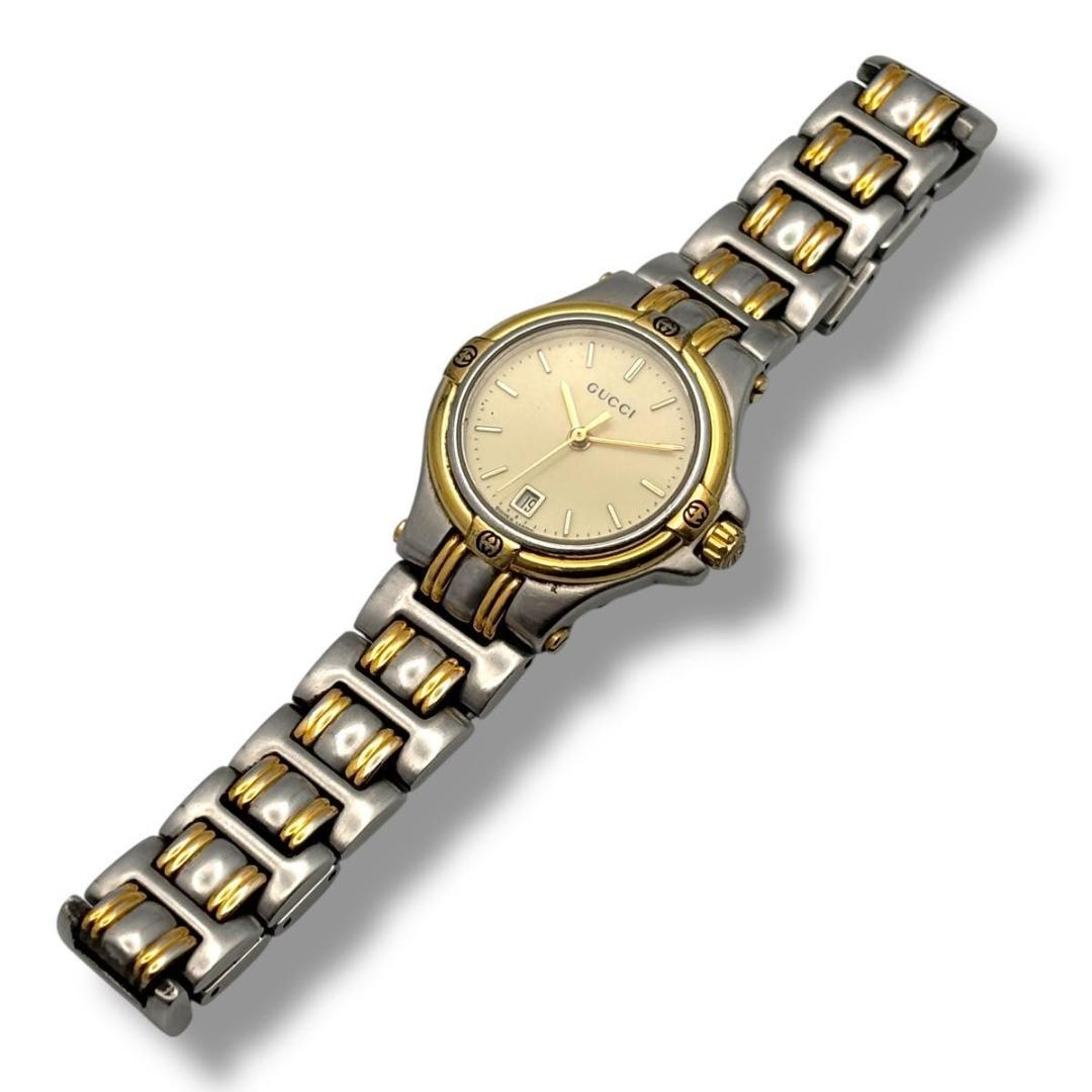 稼働 グッチ 腕時計 クオーツ レディース 9040L コンビ