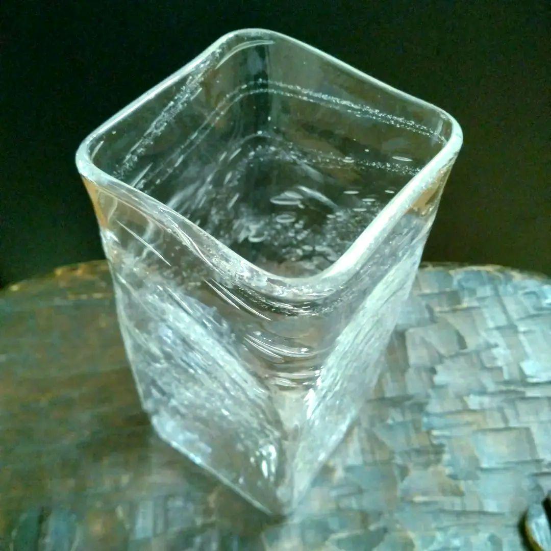 荒川尚也　ガラス　花器　笛吹きガラス　フラワーベース　晴耕社　気泡　作家