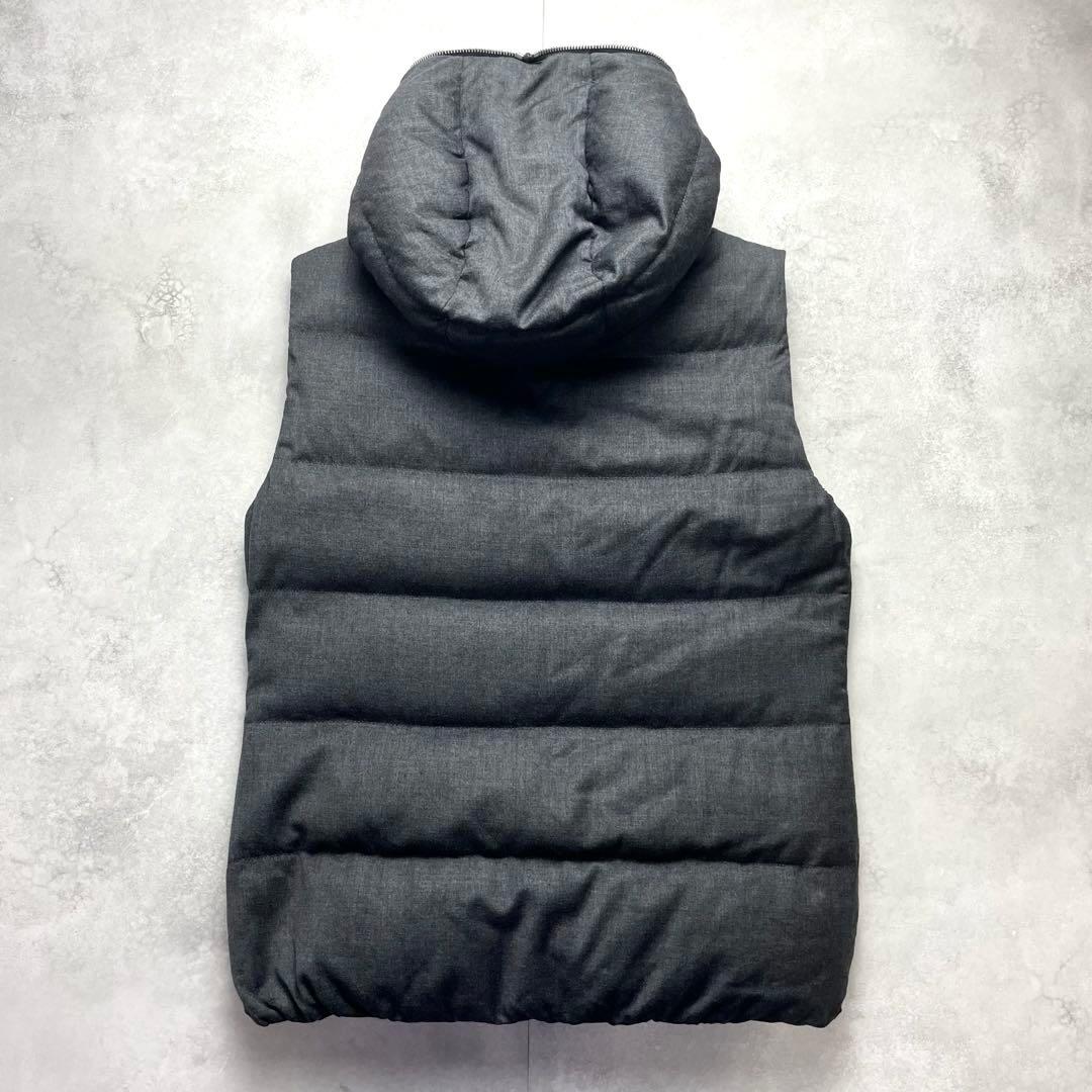 大きいサイズ✨ デュベティカ ダウンベスト　FEBEDUE グレー フード 42