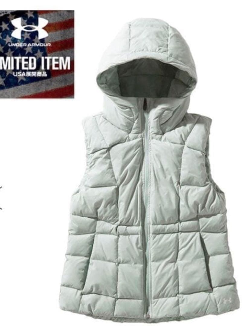 新品未使用☆アンダーアーマー　UAストームダウンベストSM (ホワイトグレー)
