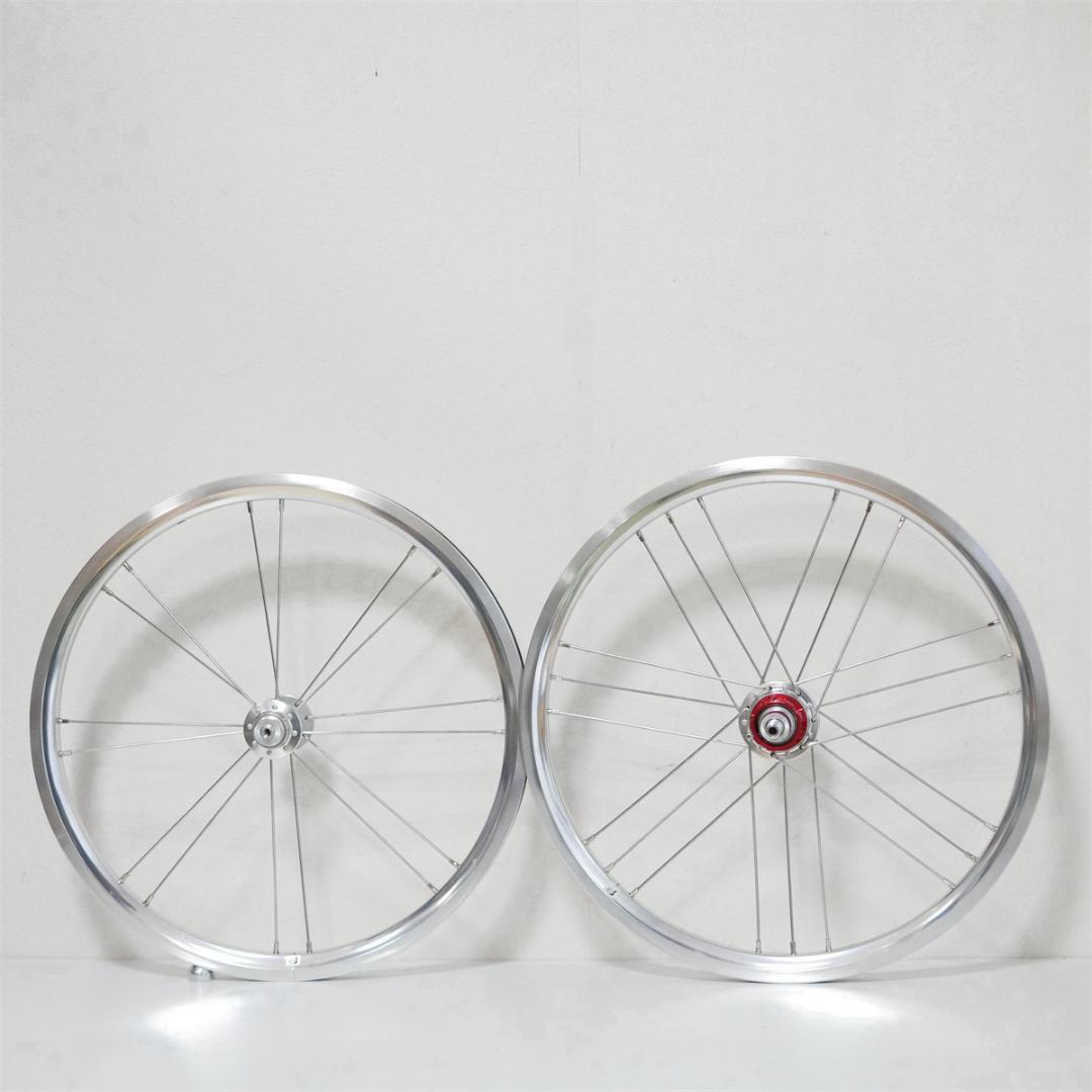 BROMPTON 2-7速用　シルバー　超軽量910グラム　ホイール　店頭受取