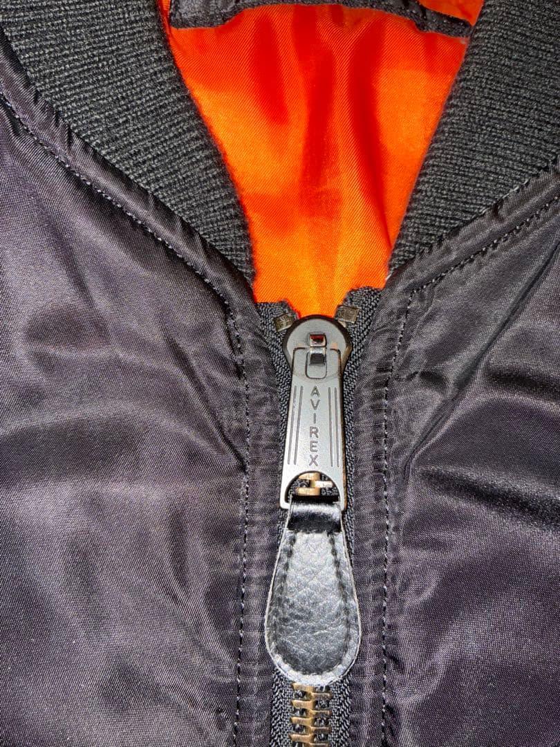 AVIREX USA MA-1フライトジャケット ブラック　L