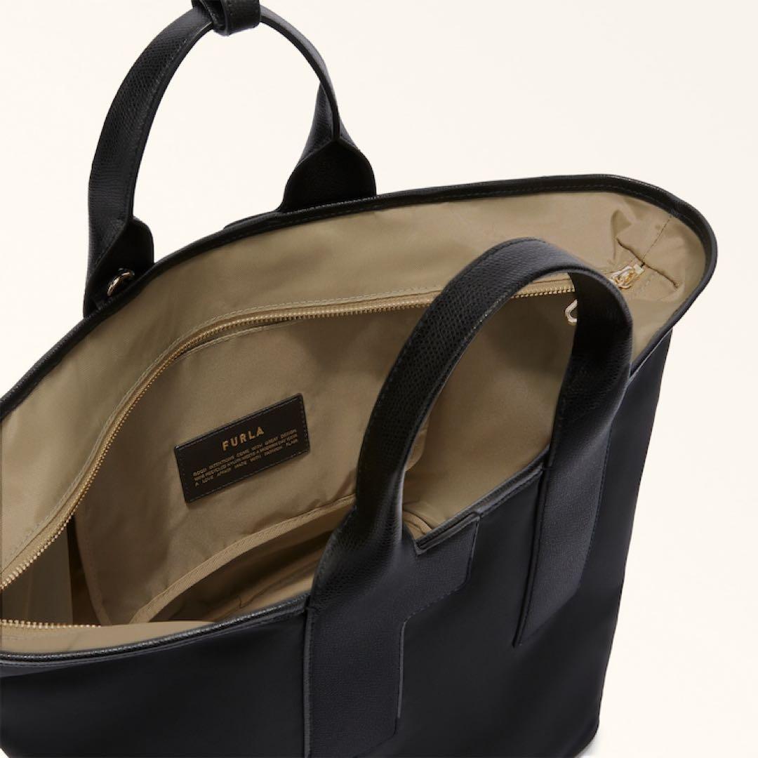 FURLA PIUMA フルラ ナイロン トートバッグ L ブラック