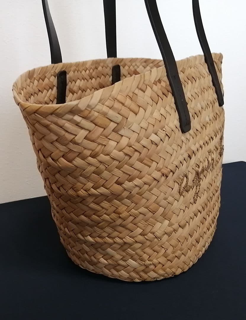 【新品・未使用】agnes b. アニエスベー かごバッグ ロゴ刺繍 巾着付き