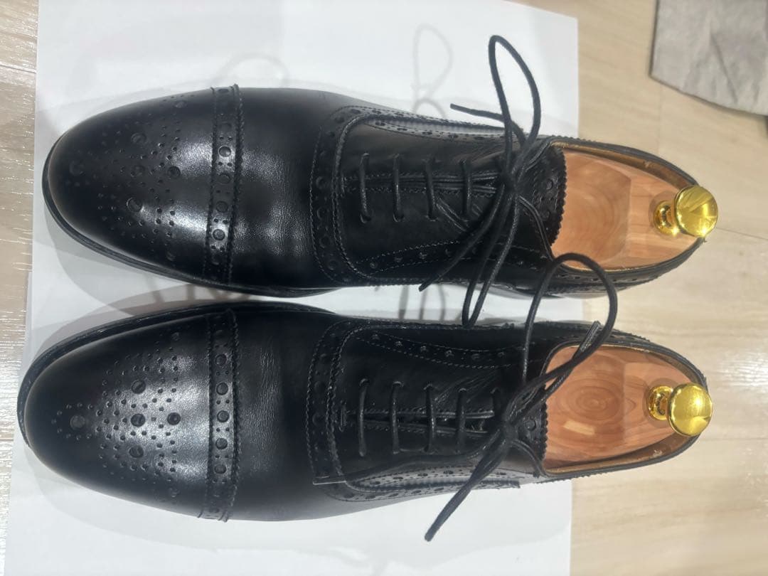 Berwickセミブローグ 黒 UK7 26cm