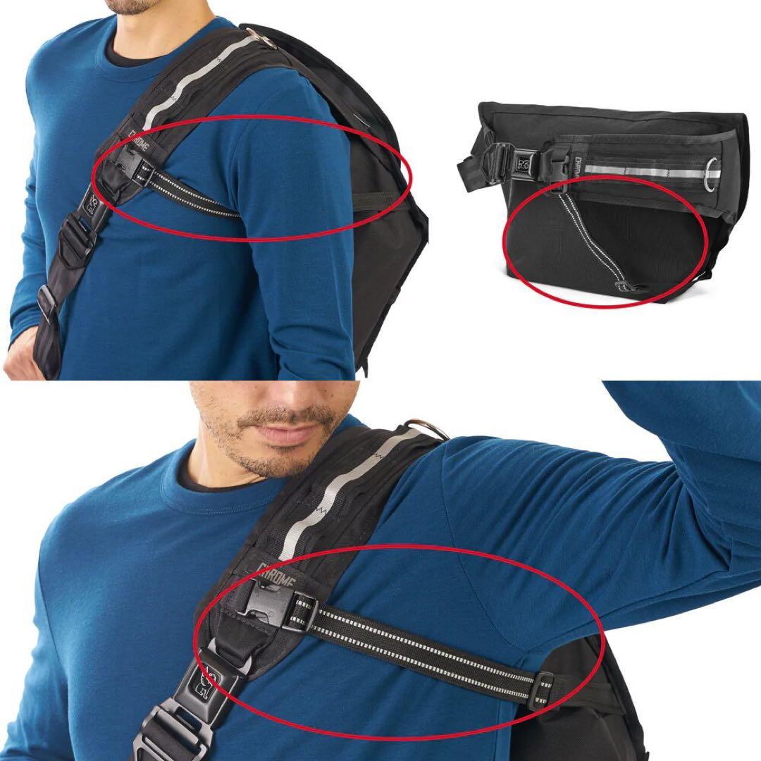 CHROME クローム メッセンジャーバッグ オレンジ ショルダー バイク ロゴ