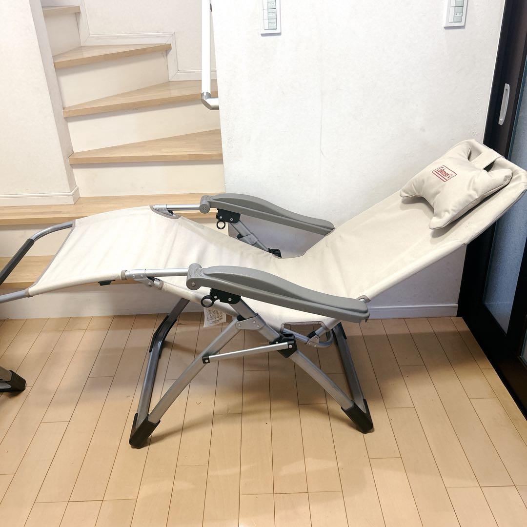 【2脚セット】希少 Coleman フリーリクライニングチェア 廃盤品 ベージュ