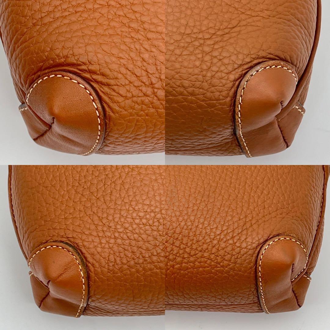 【美品】GUCCI ショルダーバッグ 斜めがけ インターロッキング レザー 茶色