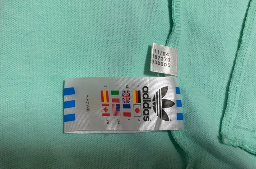 アディダス adidas／ミントグリーン／トラックジャケット／ジャージ／美品