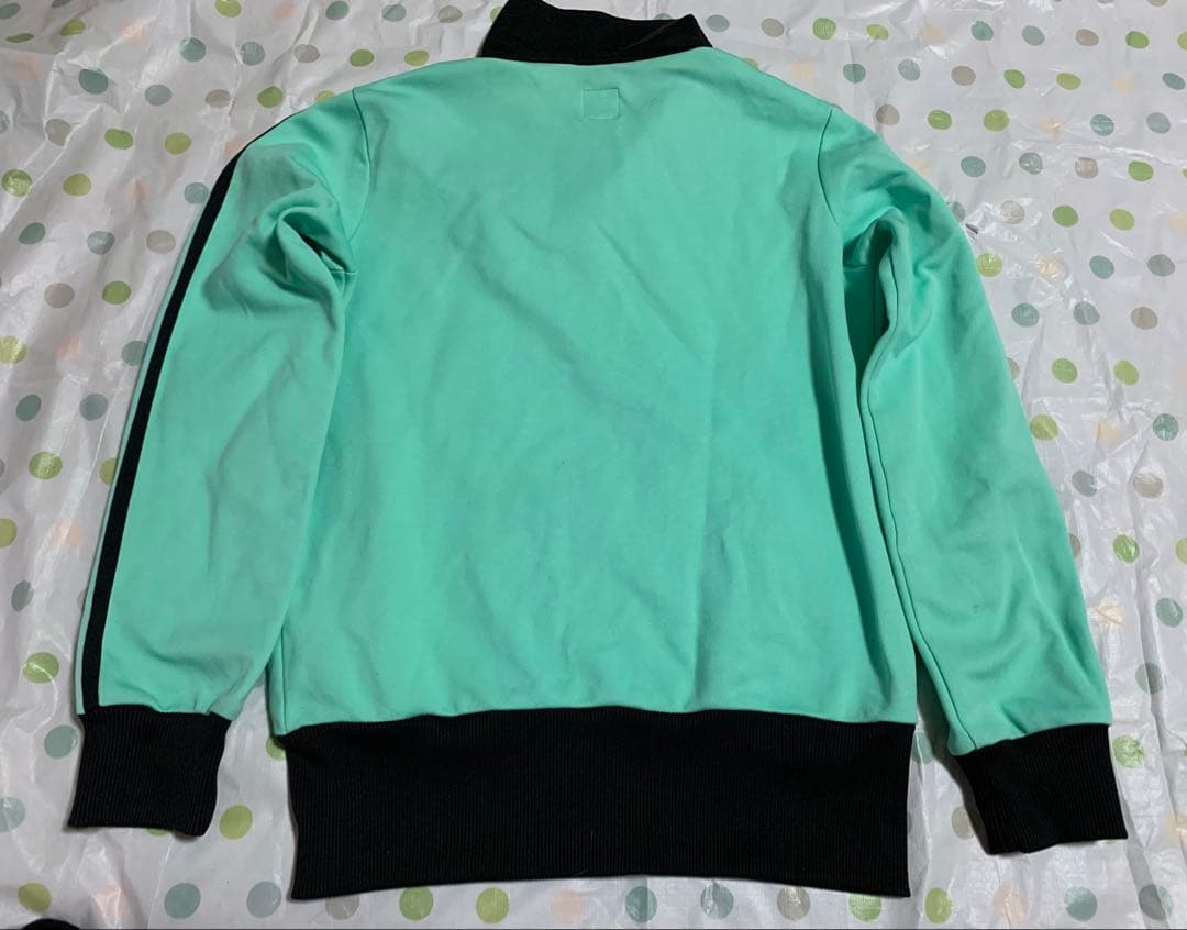 アディダス adidas／ミントグリーン／トラックジャケット／ジャージ／美品