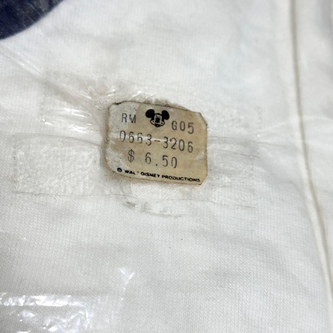 【デッドストック】70〜80s ディズニー ミッキーマウス リンガーTシャツ