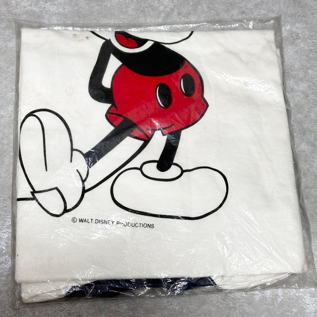 【デッドストック】70〜80s ディズニー ミッキーマウス リンガーTシャツ