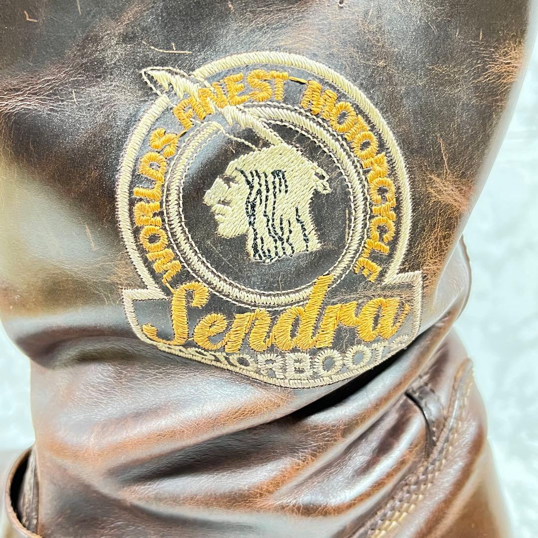 【美品】Sendra エンジニアブーツ　スチールトゥ　刺繍　ベッカム 27.5㎝