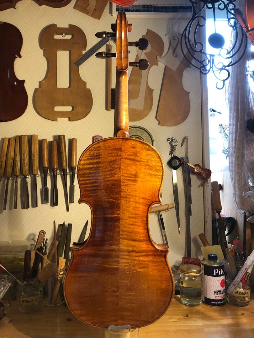 【タイムセール.駒&魂柱再調整済】優品　ノーラベル　中古バイオリン　4/4