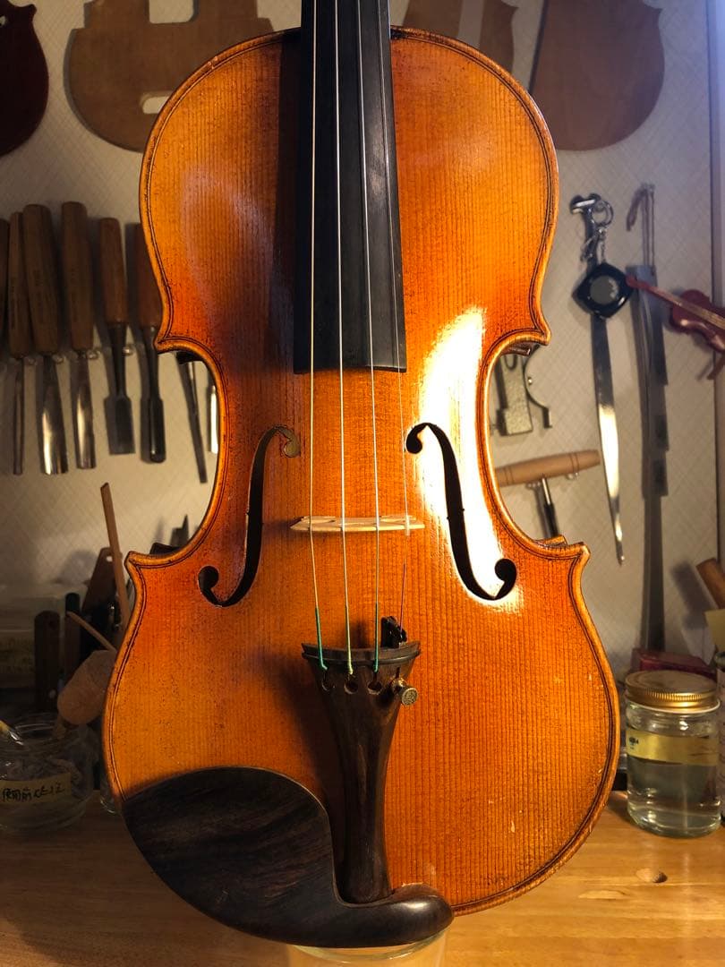 【タイムセール.駒&魂柱再調整済】優品　ノーラベル　中古バイオリン　4/4
