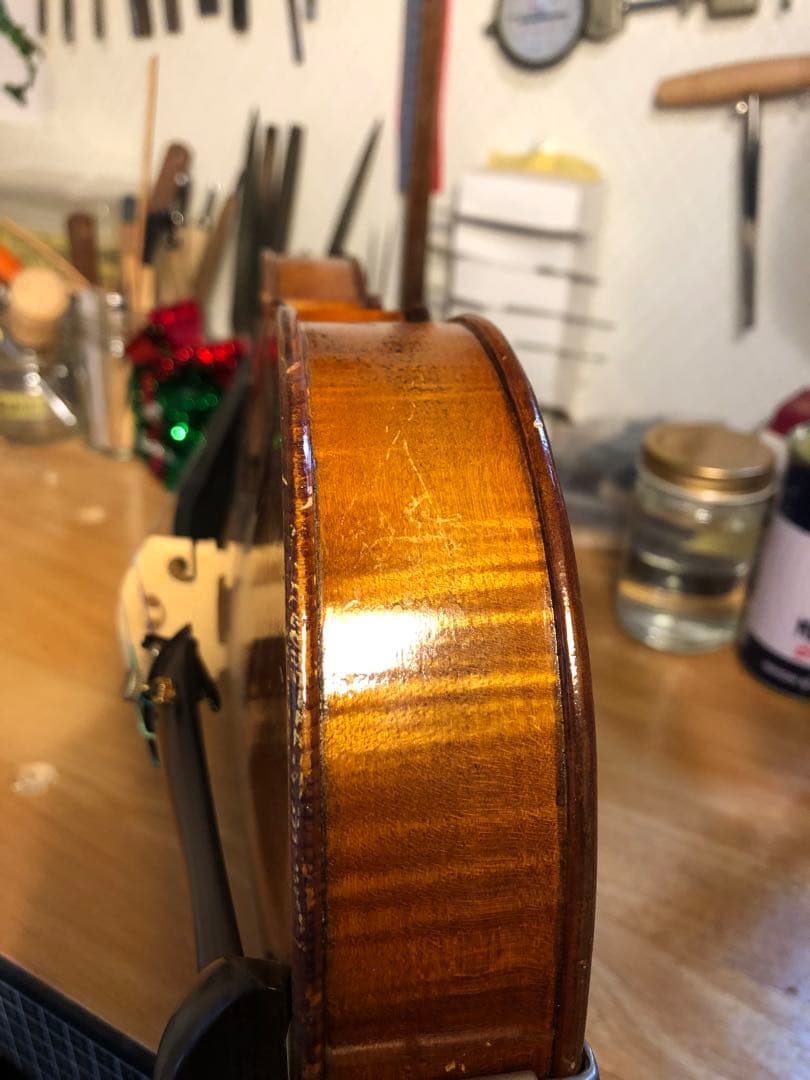 【タイムセール.駒&魂柱再調整済】優品　ノーラベル　中古バイオリン　4/4