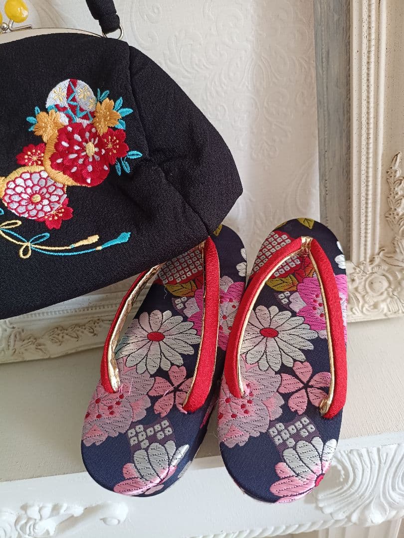 専用です☆アンティーク白系着物にだらり帯☆七五三フルセット