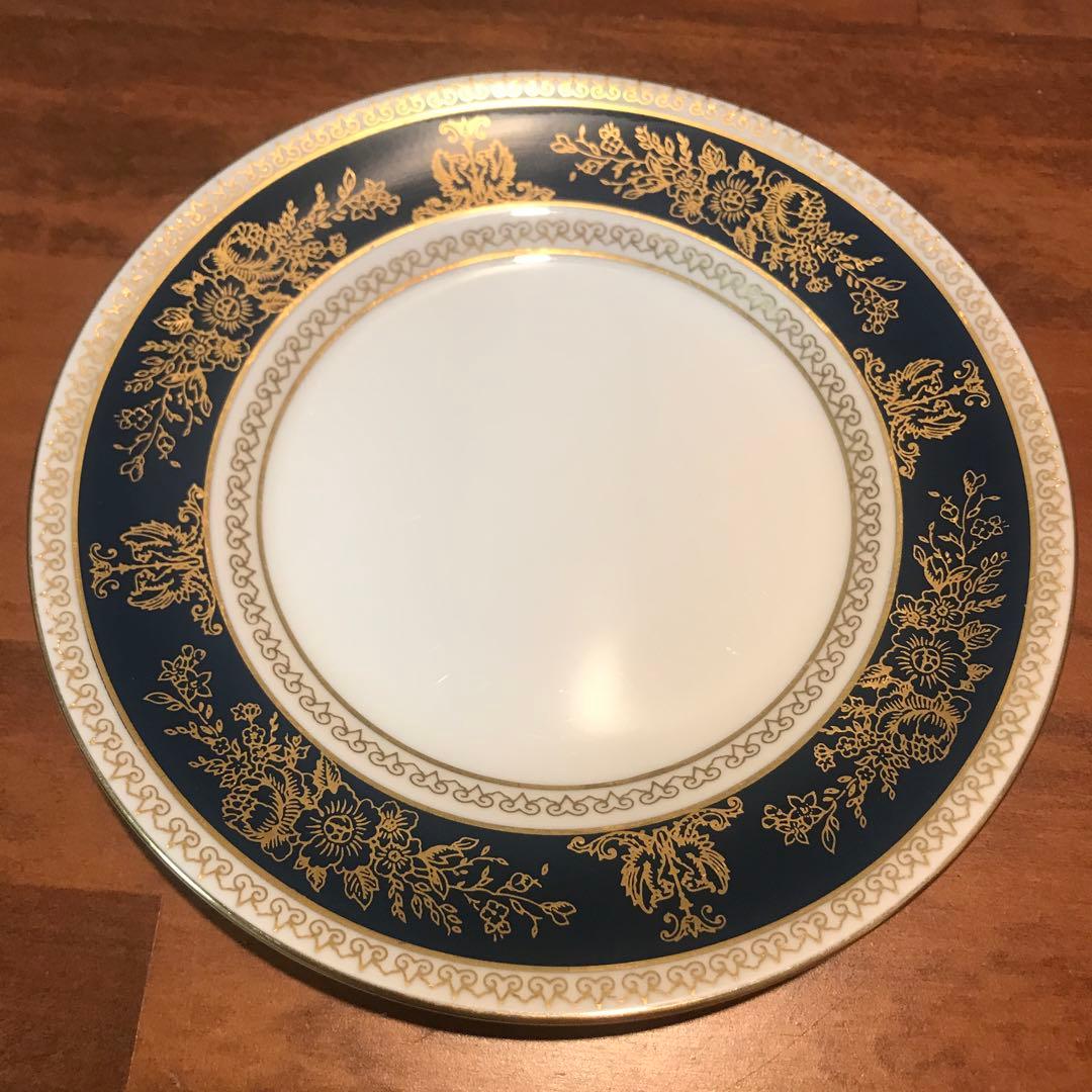 【2/4午前まで】ウェッジウッド　コロンビア　ブルー&ゴールド　トリオ2点セット