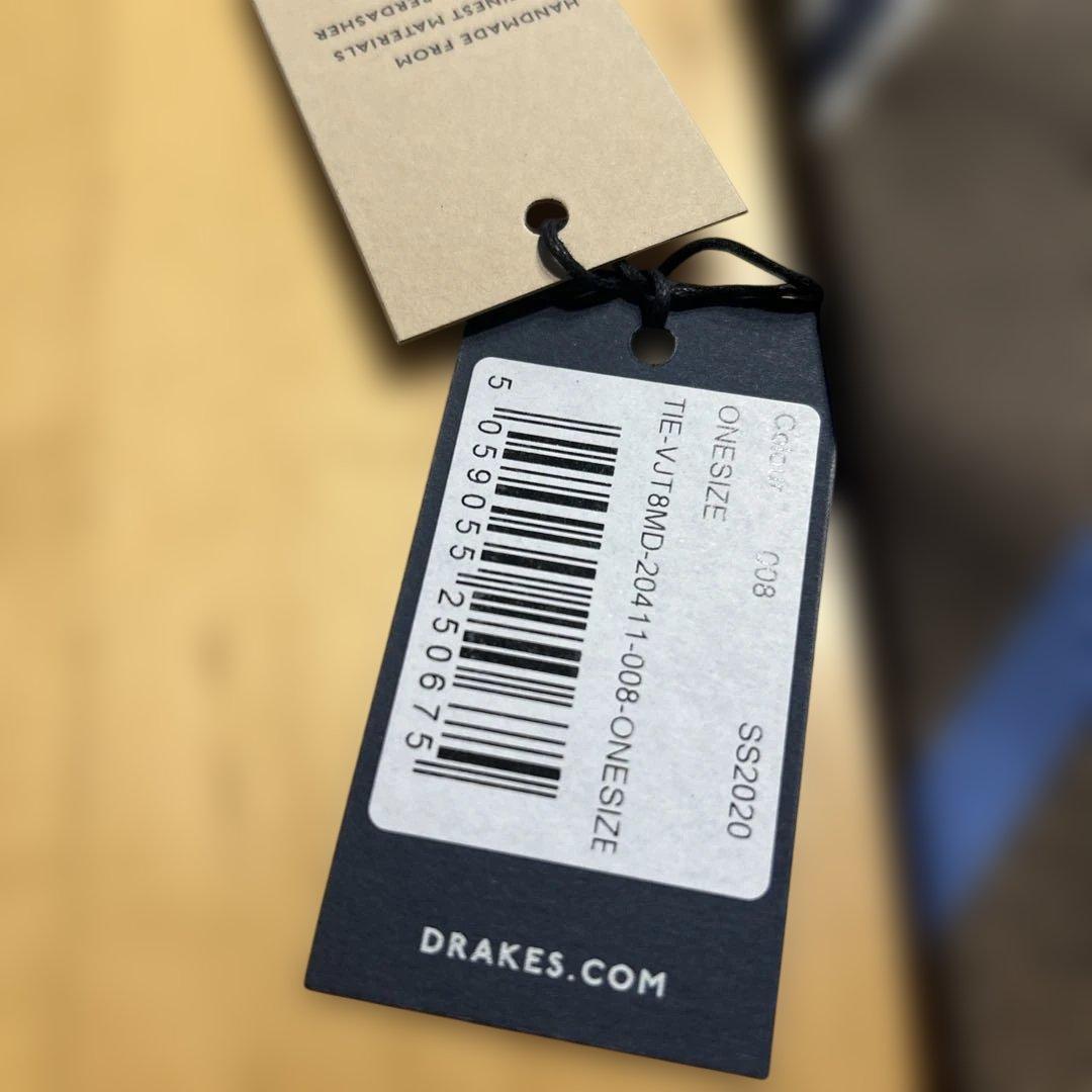 新品 Drake's ストライプ ネクタイ