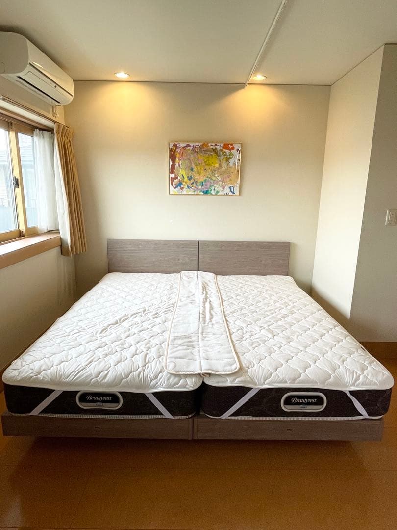 ①シモンズ　極美品　キングサイズベッド　マットレス　シングル2つセット①