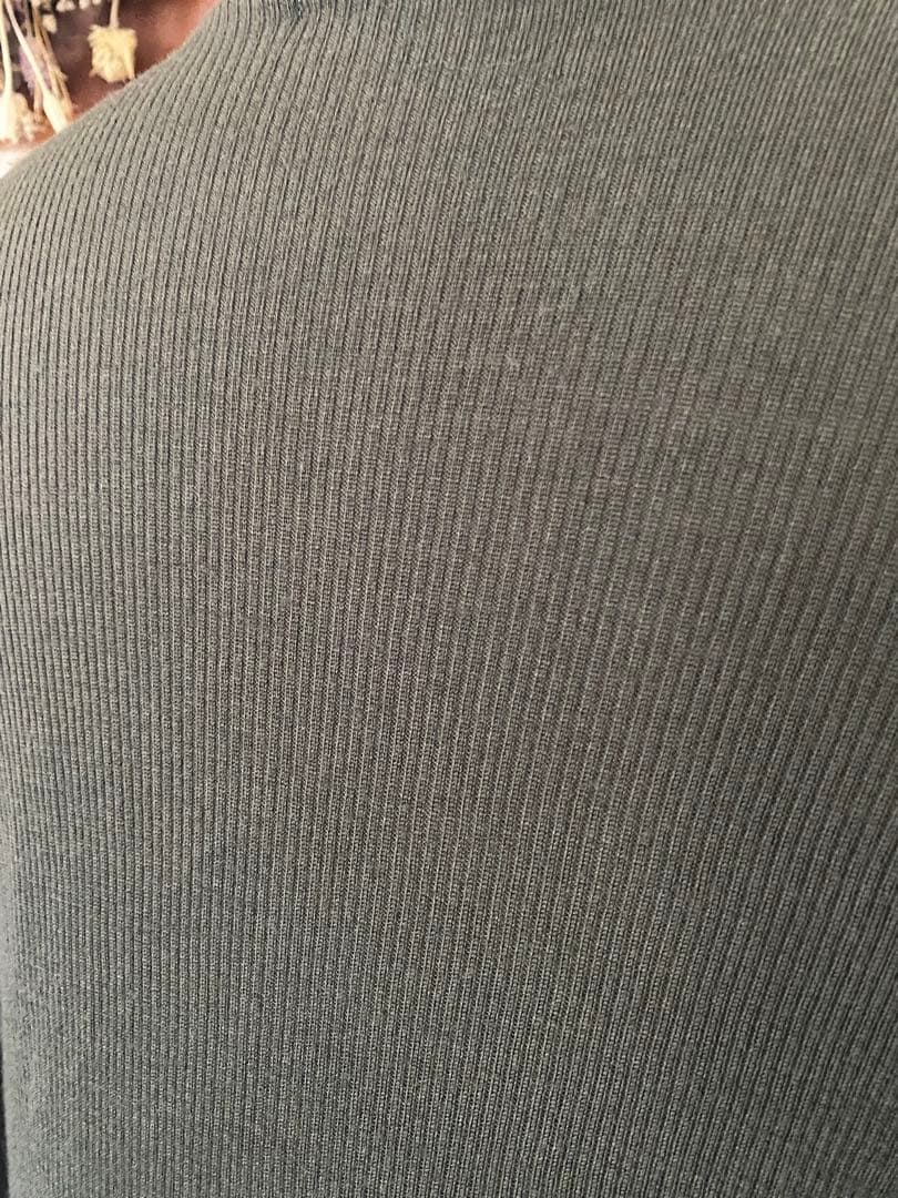 美品　カオス Chaos ウール サイドスリット タートルネック ワンピース