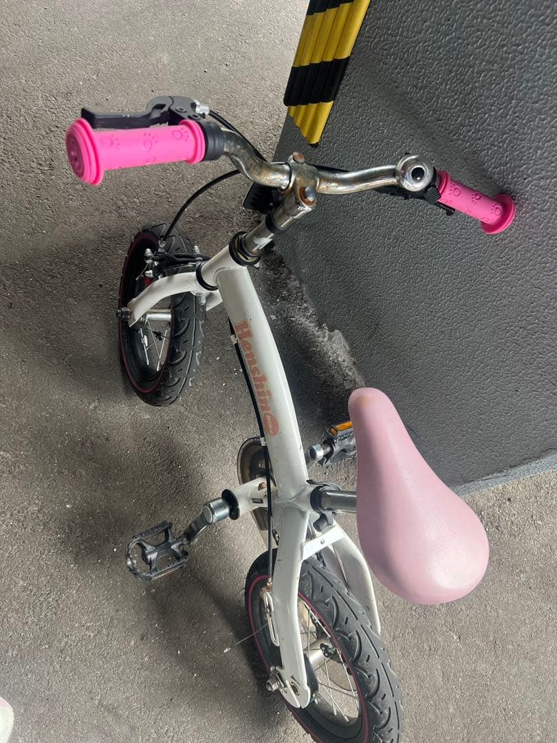 Henshin バランスバイク ホワイト/ピンク　へんしんバイク
