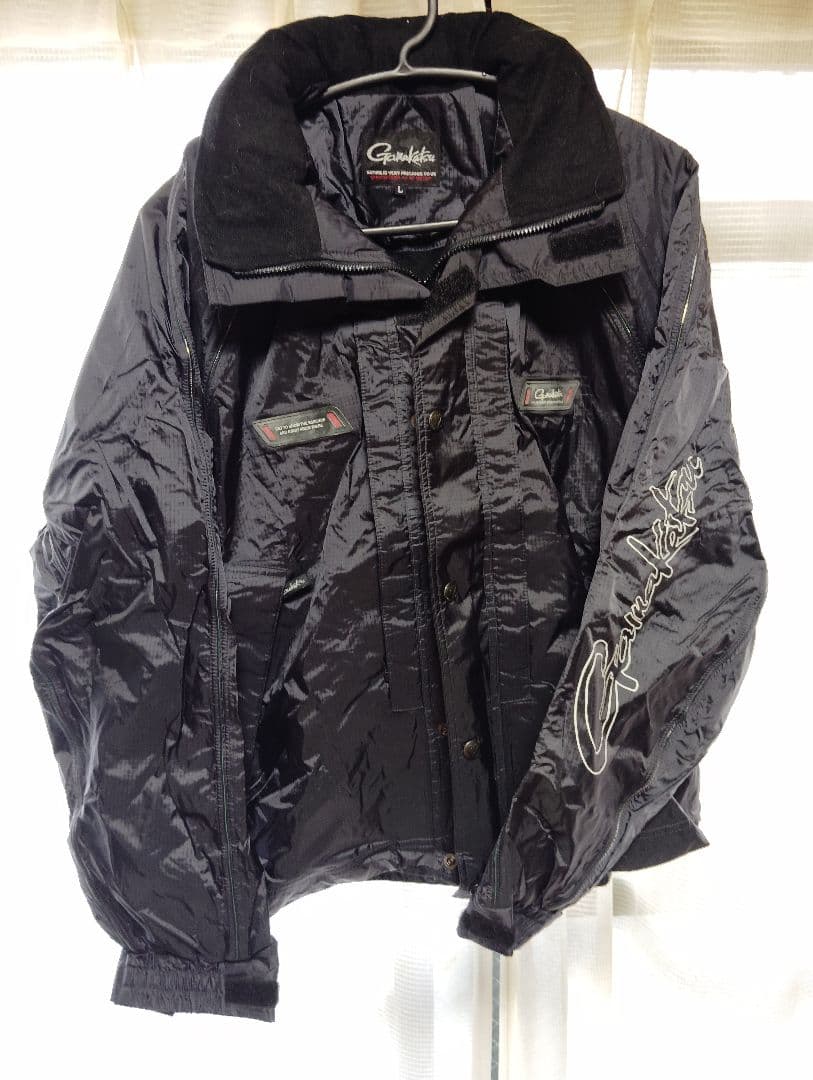 がまかつgamakatsuウィンドアップレインスーツ/黒