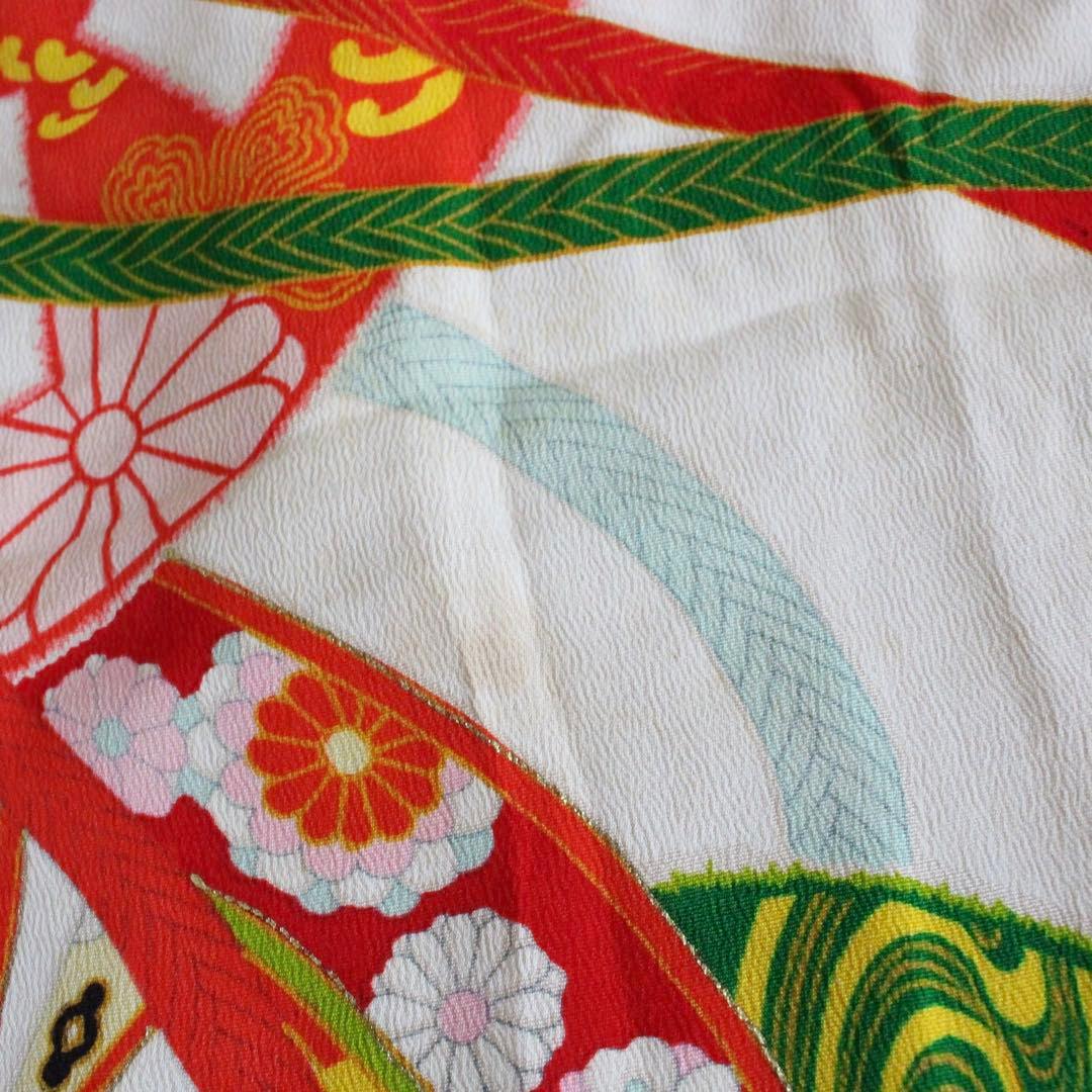 七五三 7歳 女の子 子供 アンティーク 着物 帯 セット