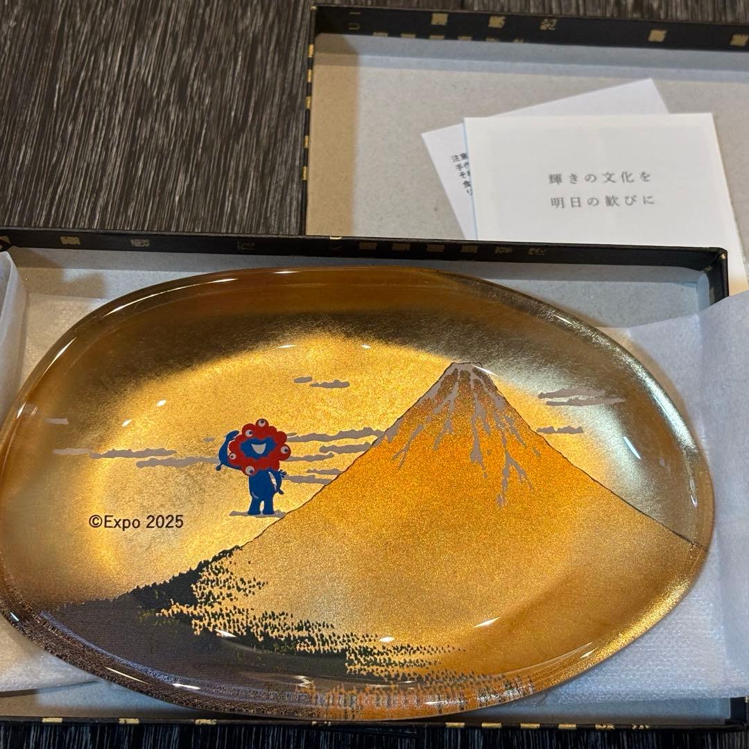 ミャクミャク　ガラストレー　2点セット