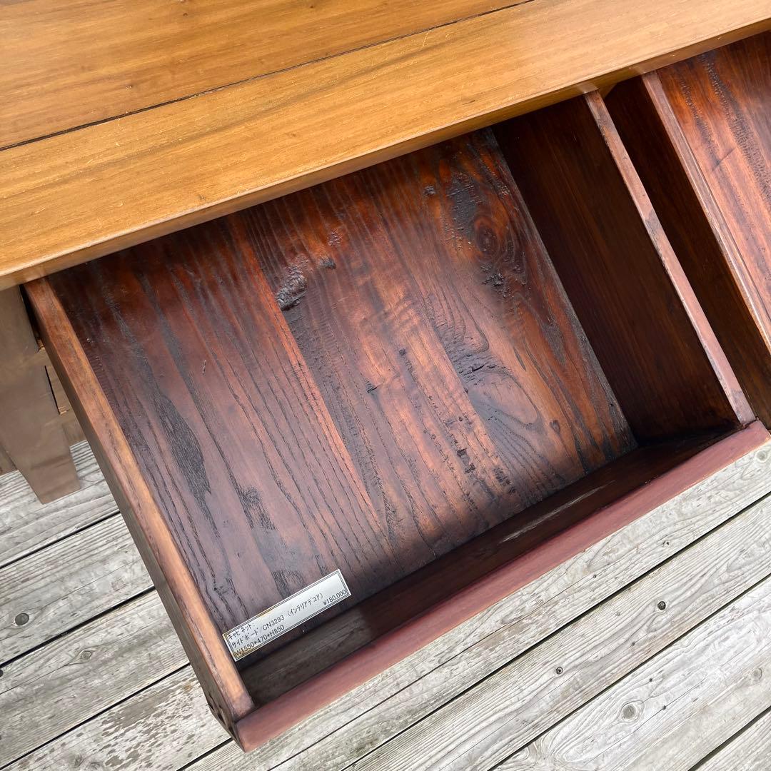 アンティーク デコア 木製 彫刻 サイドボード コンソールテーブル 北欧