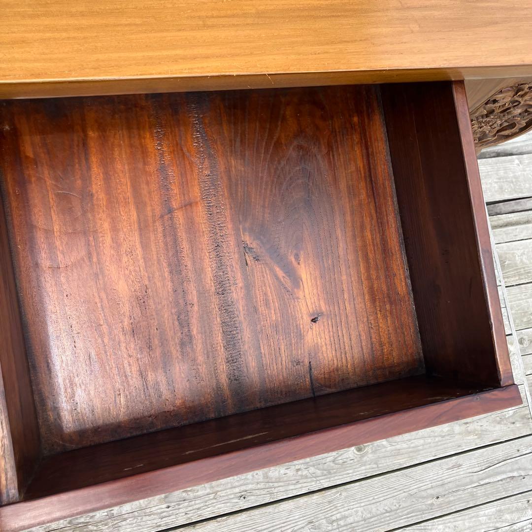 アンティーク デコア 木製 彫刻 サイドボード コンソールテーブル 北欧