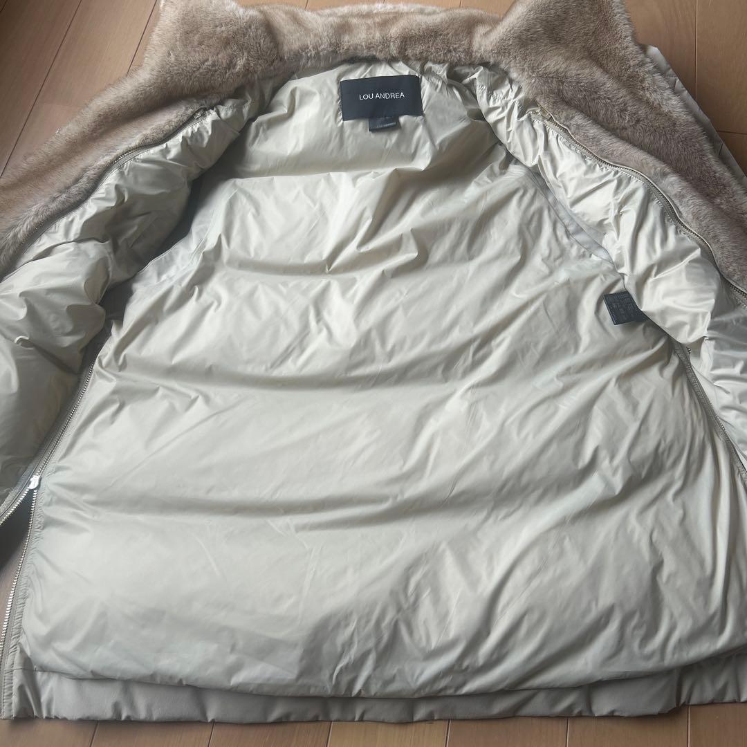 ルーアンドレア　LOU ANDREA ベージュ FAKE MINK VEST