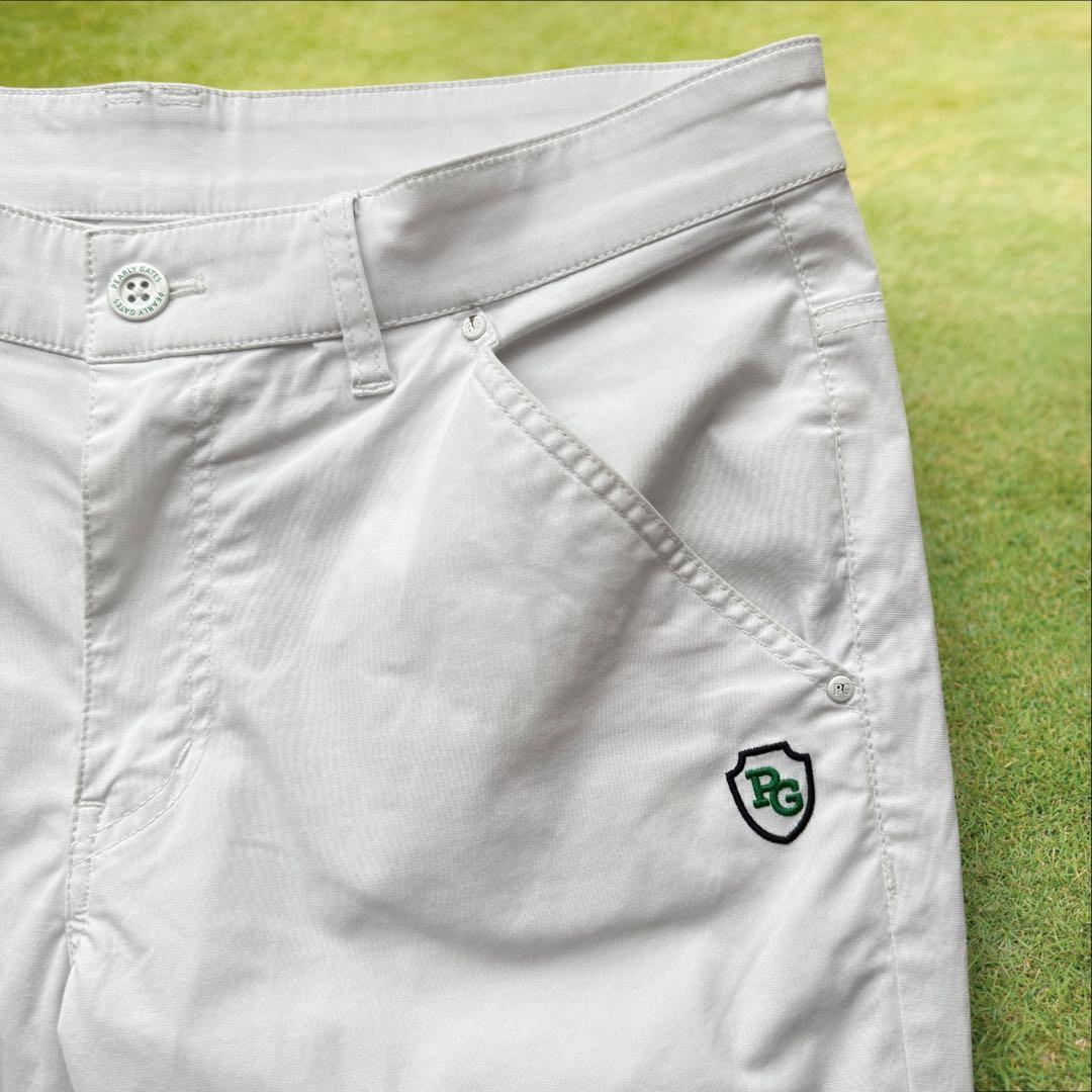 人気デザイン　パーリーゲイツ　パンツ　白　L〜XL相当 ホワイト　美品　ゴルフ