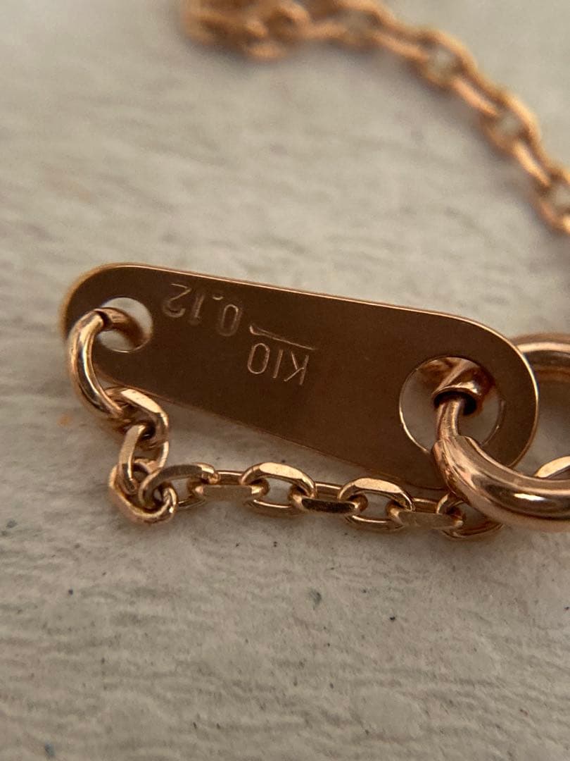 k10 ダイヤモンド　ネックレス　組曲　1.95g