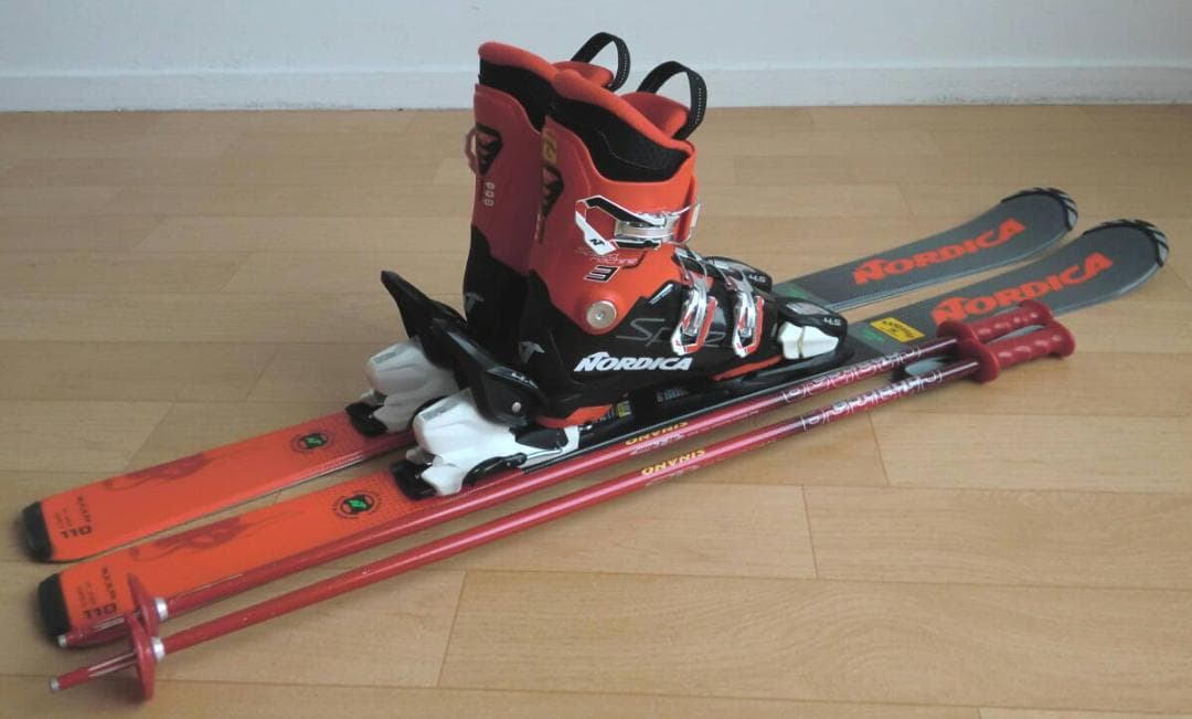 ■11月限定■送料無料■ノルディカ■子供用スキーセット■110/20.5■GRI