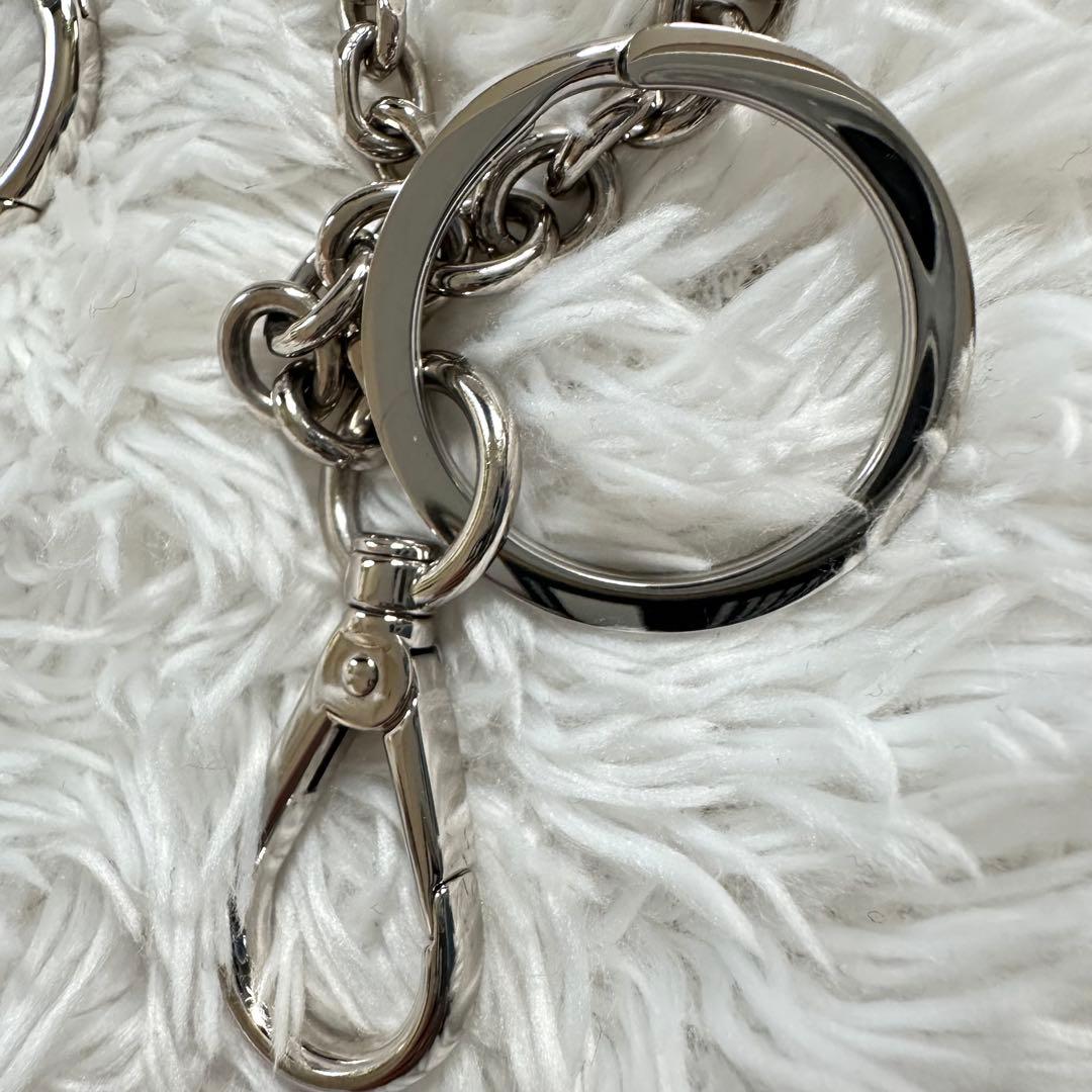 美品 PRADA プラダ ウォレットチェーン 2PS033 シルバー