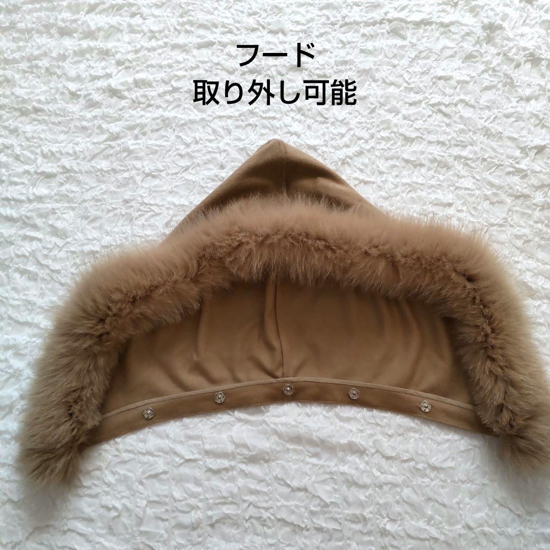 LORITTI ロリッティ　ポンチョ　カシミヤ　フォックス　フード付き　М