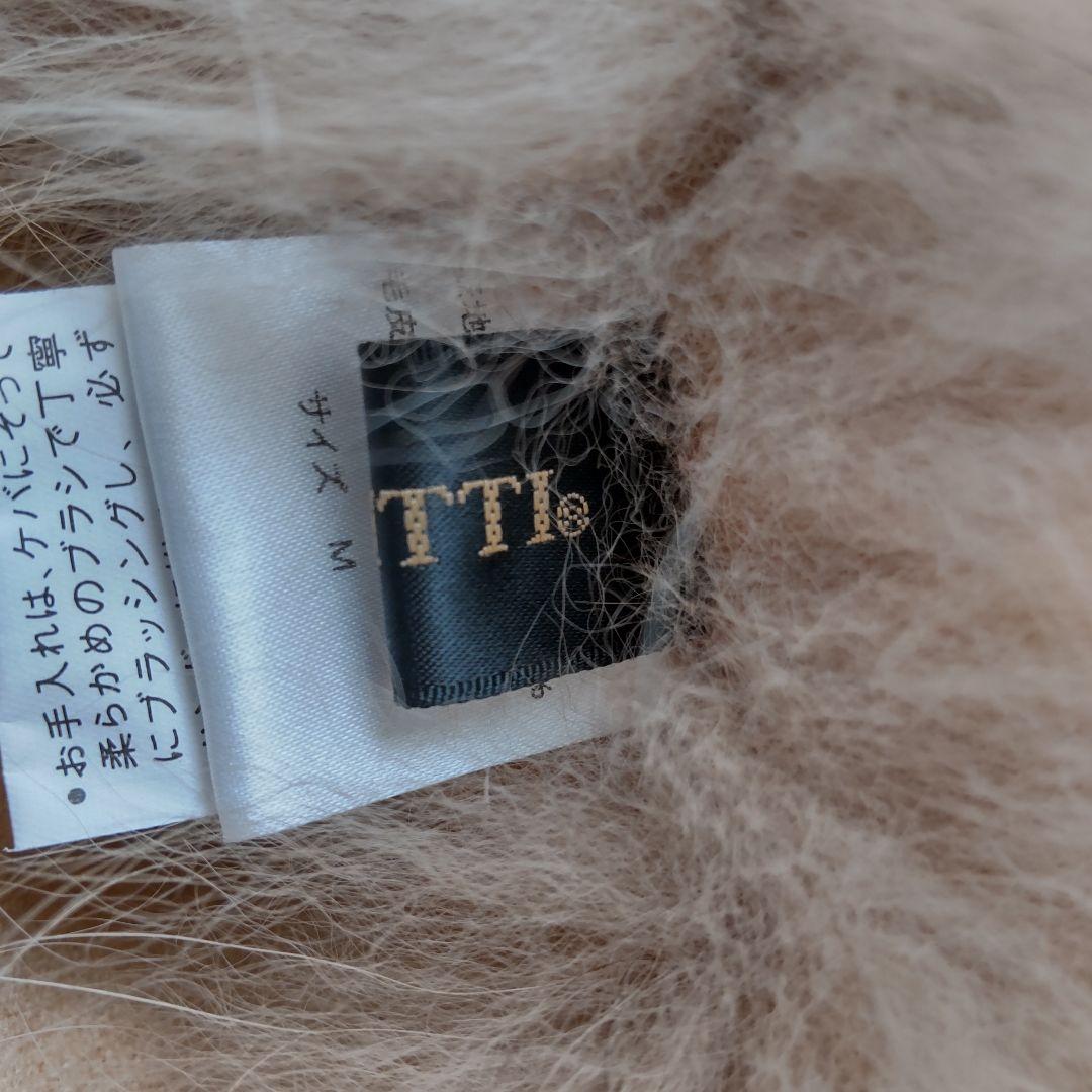 LORITTI ロリッティ　ポンチョ　カシミヤ　フォックス　フード付き　М