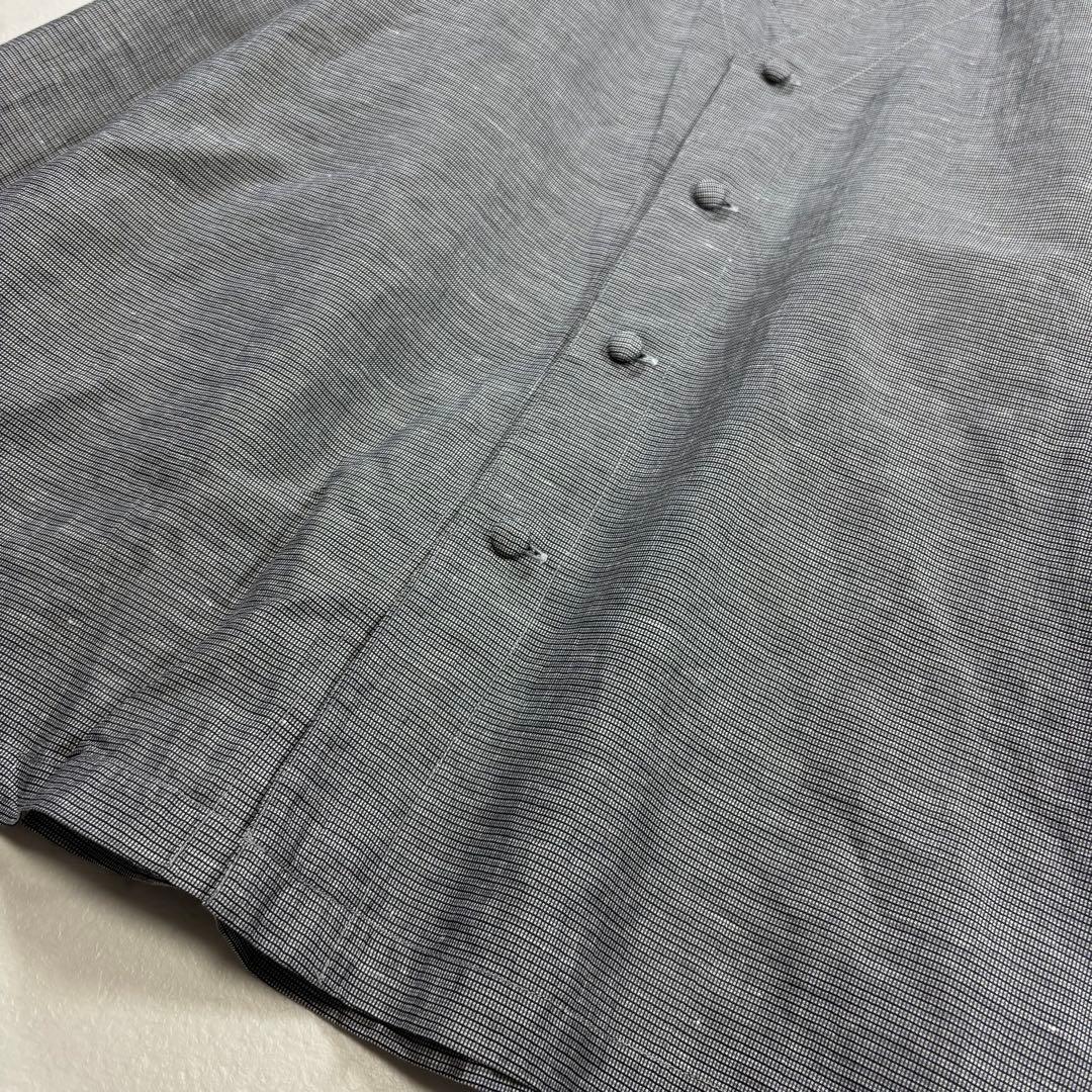 【美品】中川政七商店 セットアップ リネンブレンド 長袖シャツ イージーパンツ