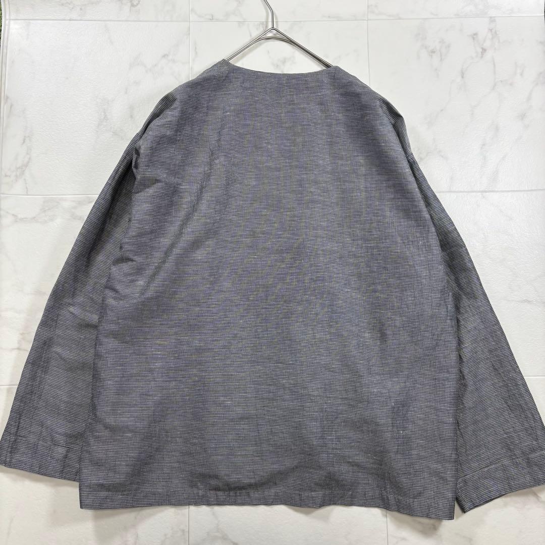 【美品】中川政七商店 セットアップ リネンブレンド 長袖シャツ イージーパンツ