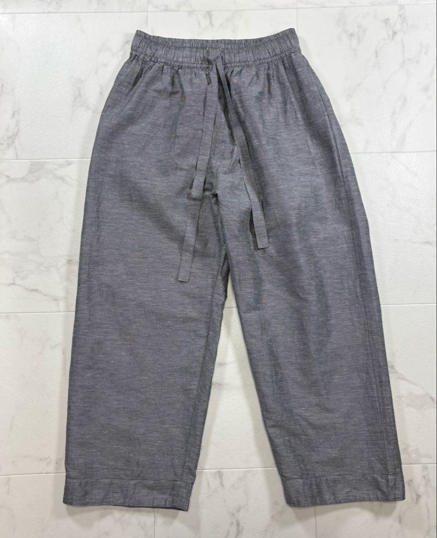 【美品】中川政七商店 セットアップ リネンブレンド 長袖シャツ イージーパンツ