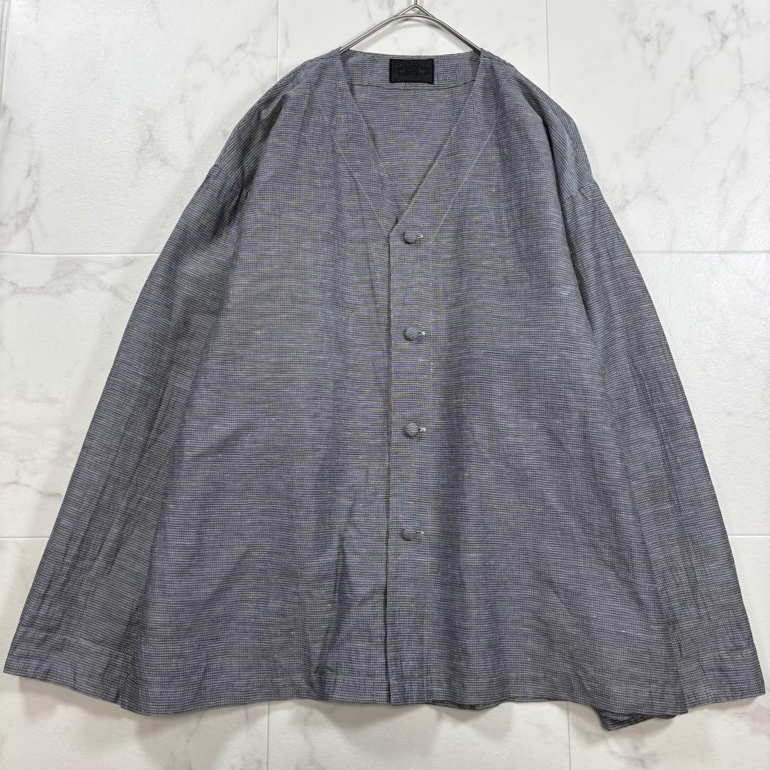 【美品】中川政七商店 セットアップ リネンブレンド 長袖シャツ イージーパンツ