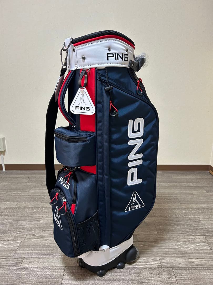 PING キャディバッグ キャスター付　トリコロールカラー　未使用品