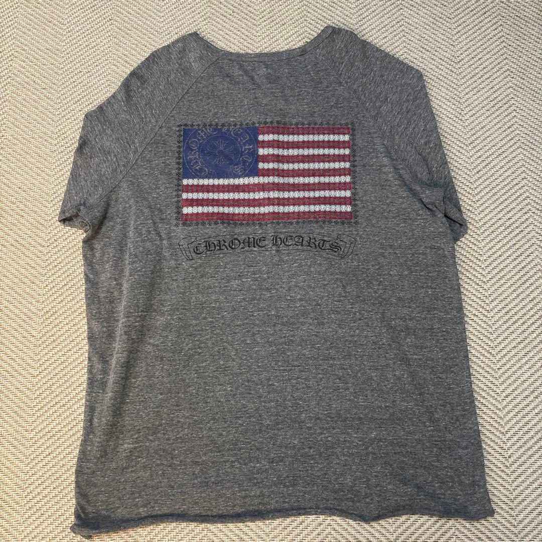 希少 クロムハーツ ヘンリーネック七分袖カットソー USA製